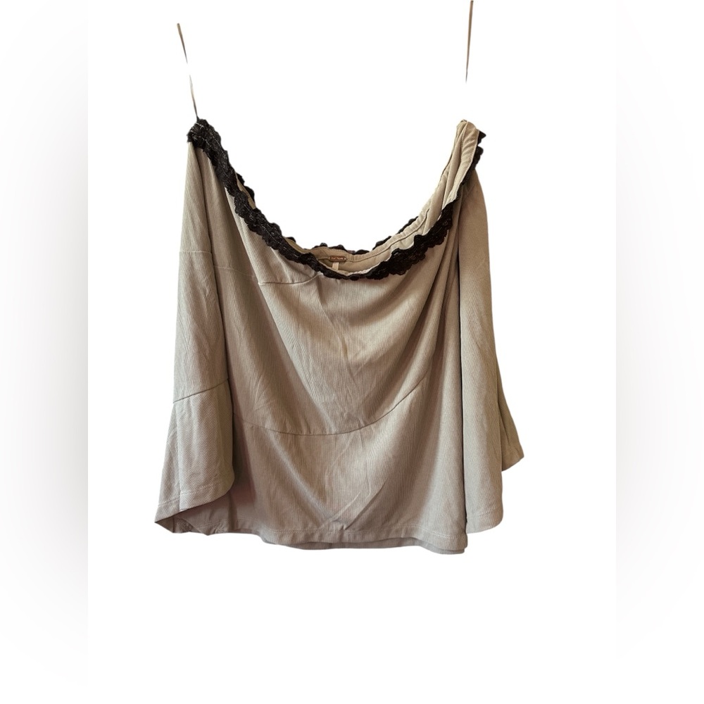 Free People Mini Mundet Skirt Set Beige NWT Womens Size XL Lace Detail - Picture 6 of 6